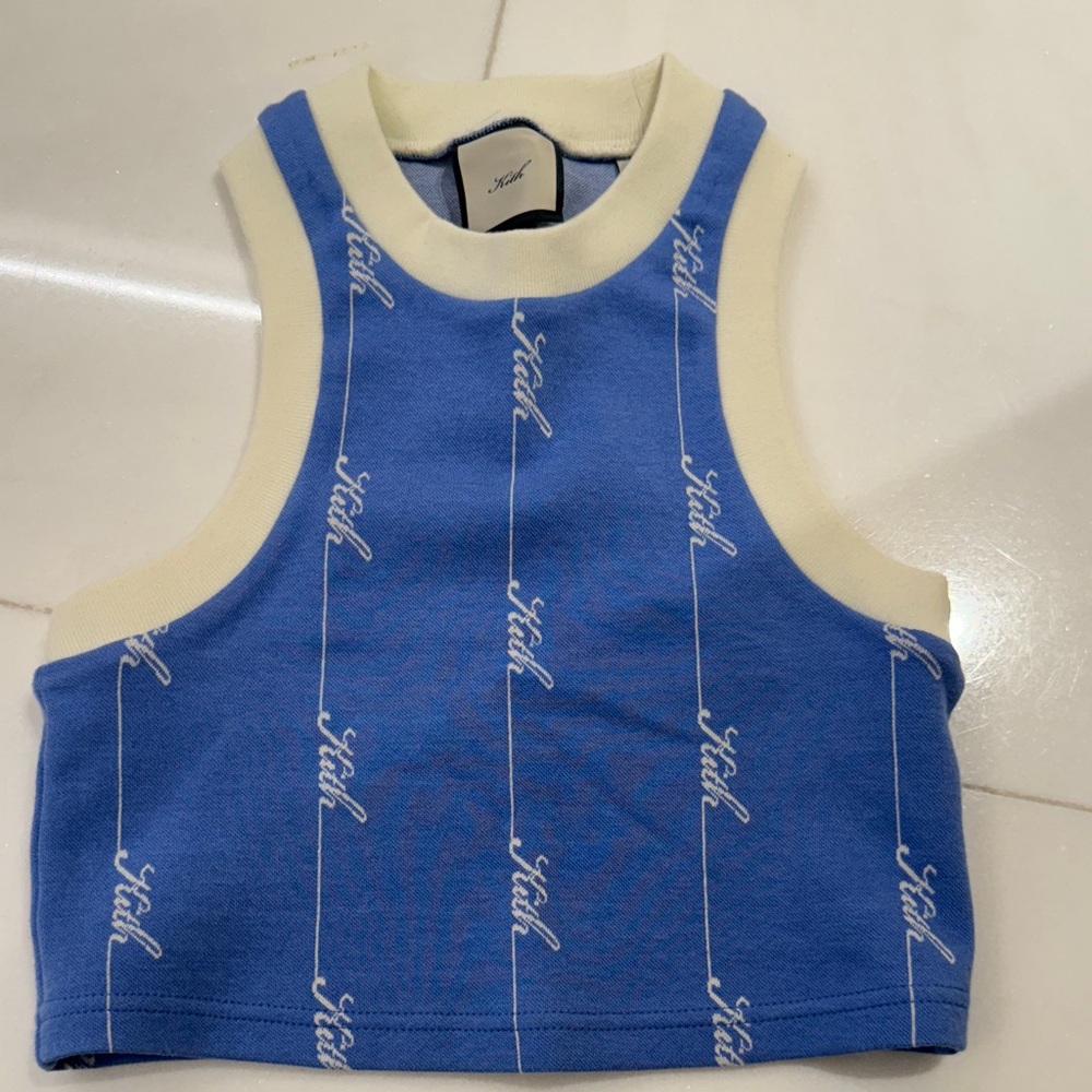 Kith blue/purple racer back crop top has been worn once size xs